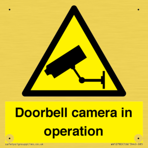 Doorbell camera in operation